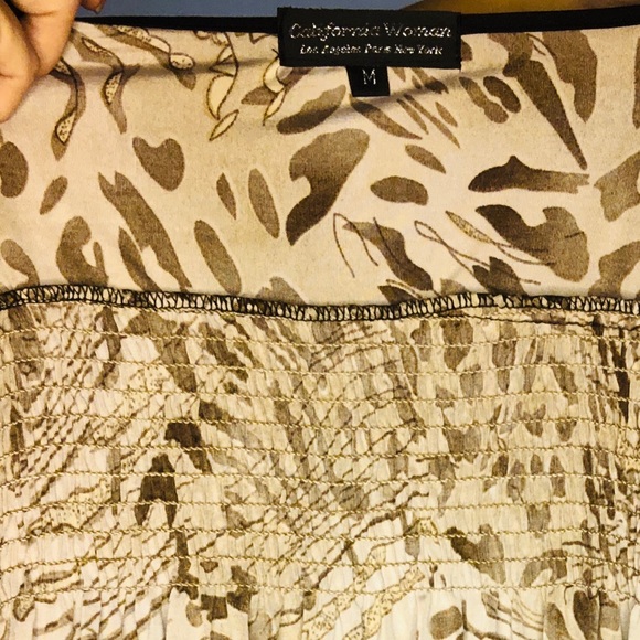 California Woman animal print, maxi dress M, strap - Picture 8 of 8